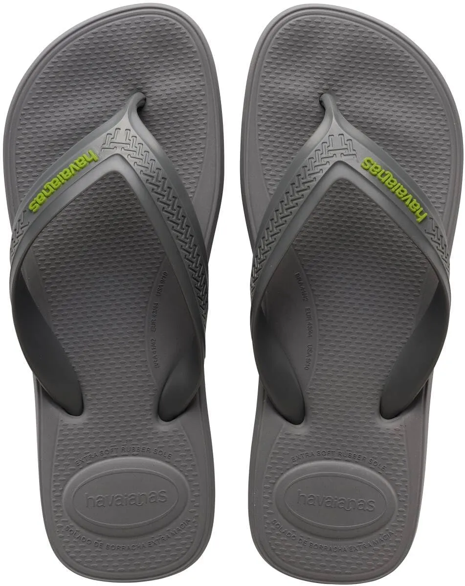 Havaianas for Men - Top Max Comfort Flip Flops, Steel Gray, 11/12