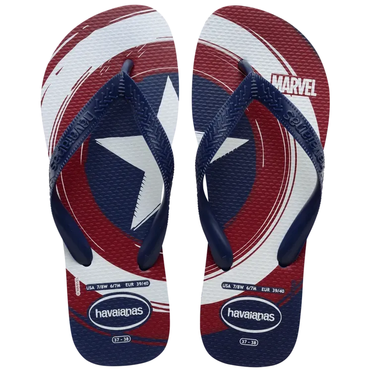 Havaianas Kids Top Marvel Logomania Navy Blue