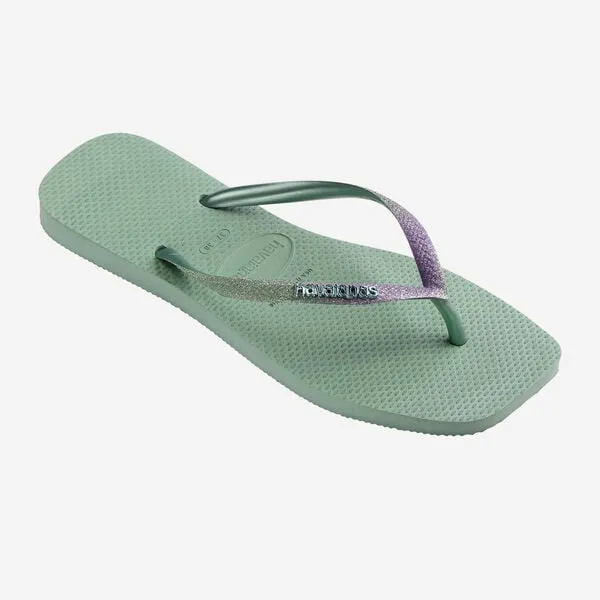 HAVAIANAS SLIM SQUARE GLITTER - CLAY