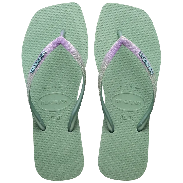 HAVAIANAS SLIM SQUARE GLITTER - CLAY