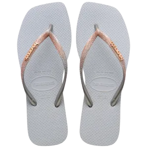 HAVAIANAS SLIM SQUARE GLITTER - ICE GREY