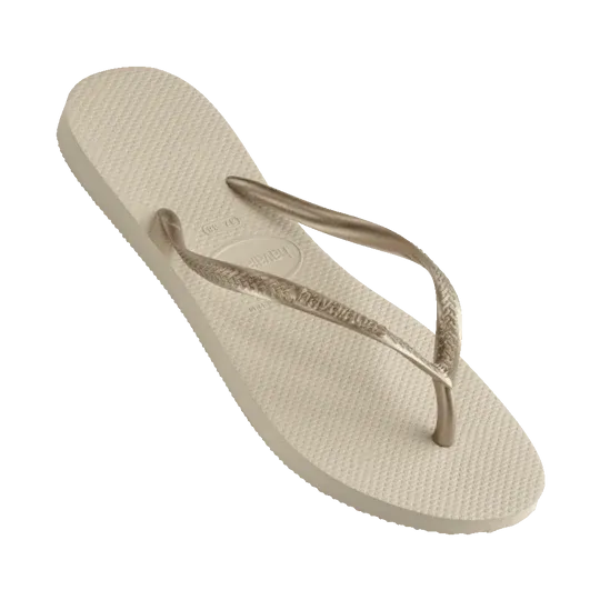 .Havaianas Womens Beige Slim Flip Flops - BEIGE - (0121) - HV56 - F