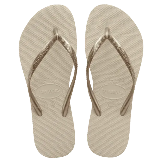 .Havaianas Womens Beige Slim Flip Flops - BEIGE - (0121) - HV56 - F
