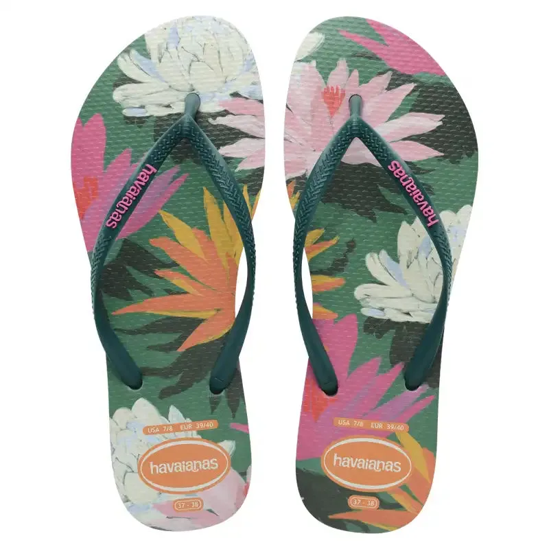 Havaianas Women's Floral Slim Flip Flops