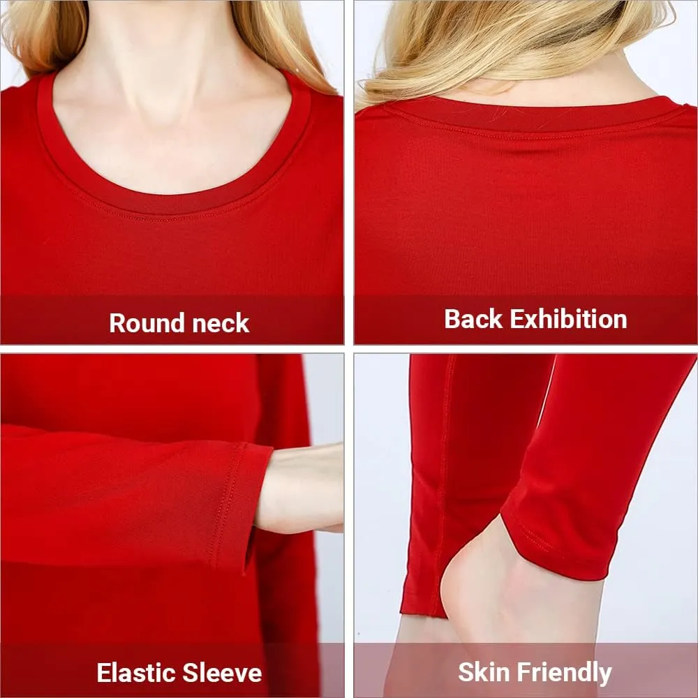 HEROBIKER Thermal Underwear Women Ultra-Soft Set Base Layer Top & Bottom Long Johns with Fleece Lined Winter Warm