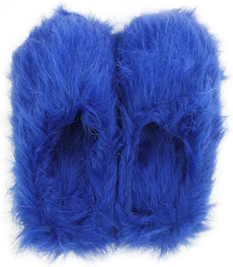 Home Slipper Women's Warm Cute Long Fleece Plush Indoor House SPA Slippers Clogs