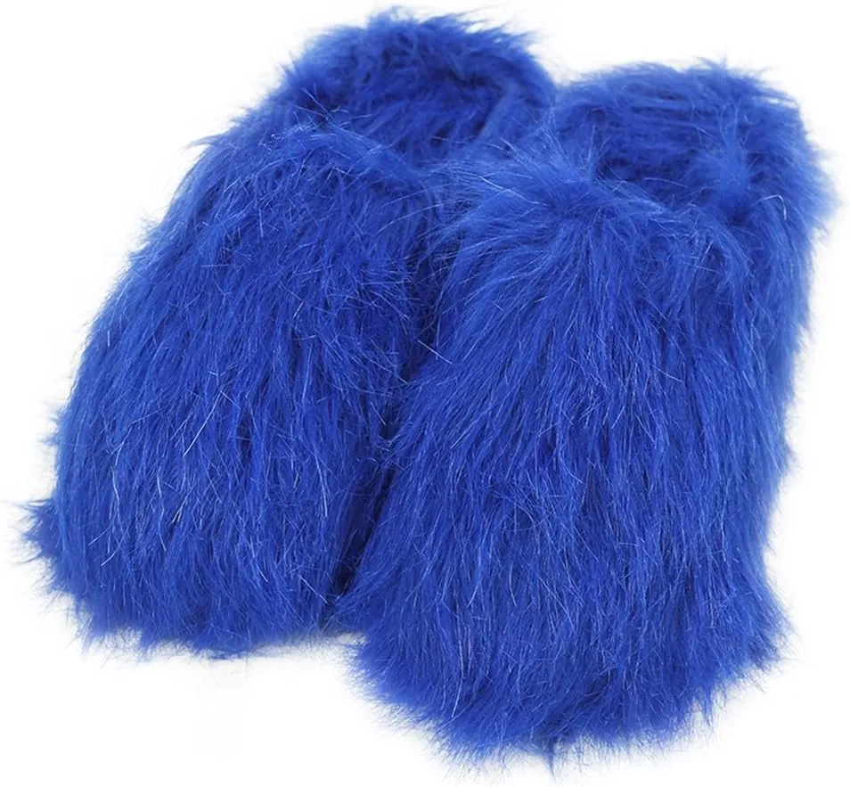 Home Slipper Women's Warm Cute Long Fleece Plush Indoor House SPA Slippers Clogs
