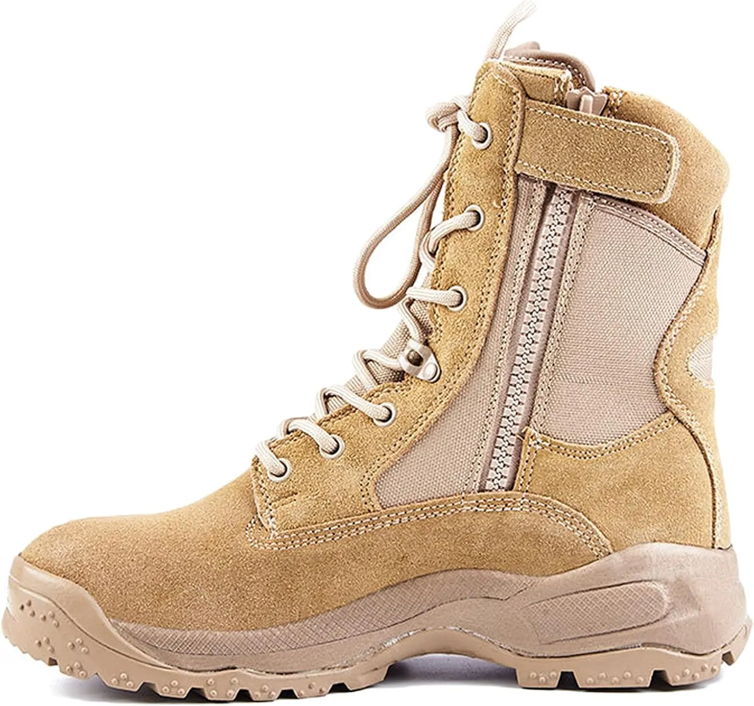hongrenamz Mens Hiking Boots Lightweight Waterproof Non-Slip Walking Shoes High Rise Trekking Shoes-Sand||EU43/US9