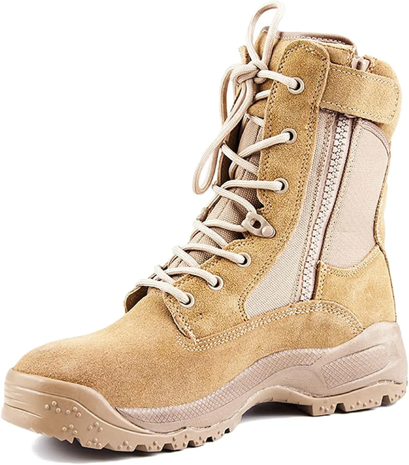 hongrenamz Mens Hiking Boots Lightweight Waterproof Non-Slip Walking Shoes High Rise Trekking Shoes-Sand||EU43/US9