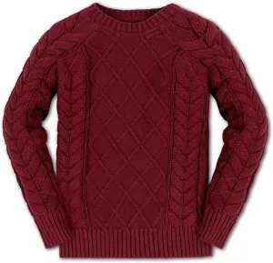 Hope & Henry Boys' Long Sleeve Crew Neck Pullover Sweater