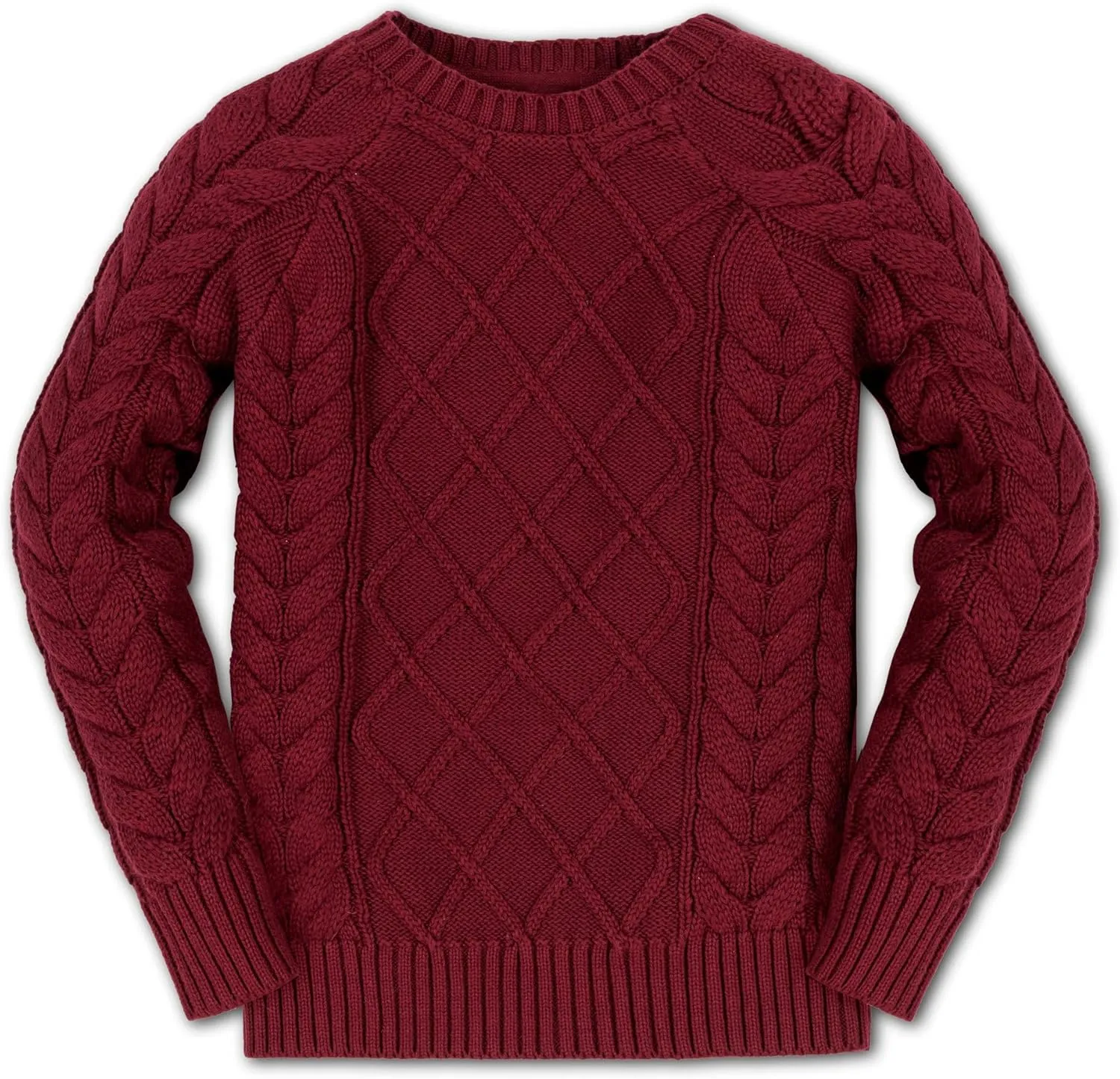 Hope & Henry Boys' Long Sleeve Crew Neck Pullover Sweater