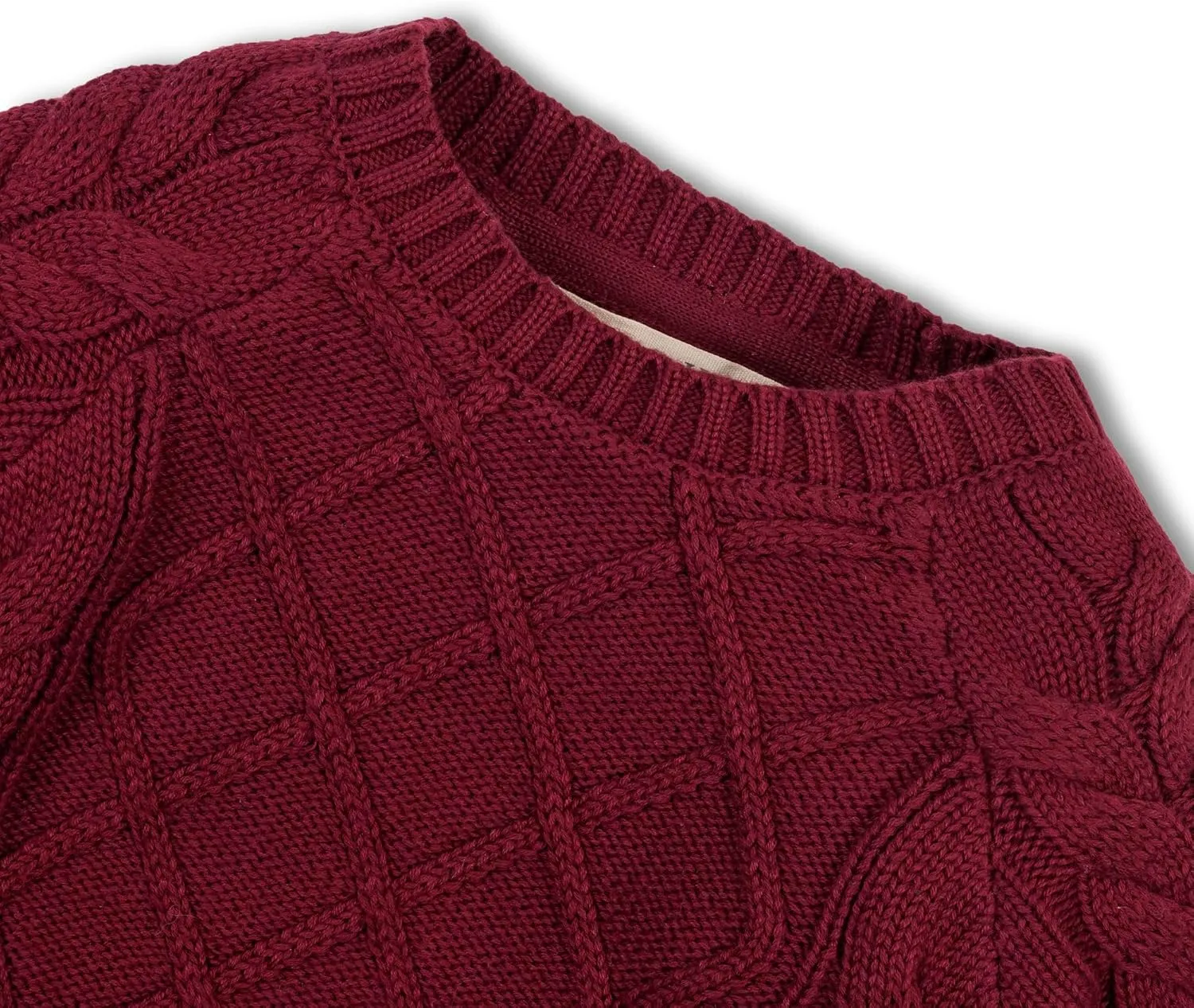 Hope & Henry Boys' Long Sleeve Crew Neck Pullover Sweater