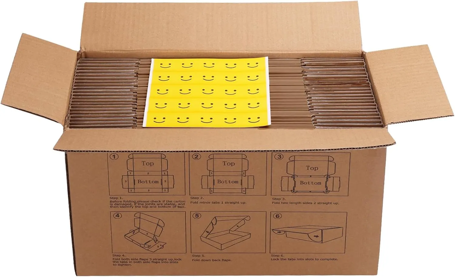 HORLIMER 4x3x2 inches Shipping Boxes Set of 50, Brown Corrugated Cardboard Box Literature Mailer
