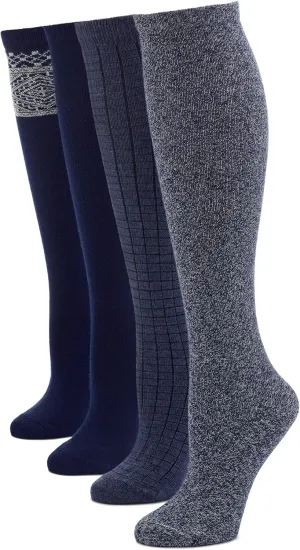 HUE Women's Flat Knit Knee High Sock