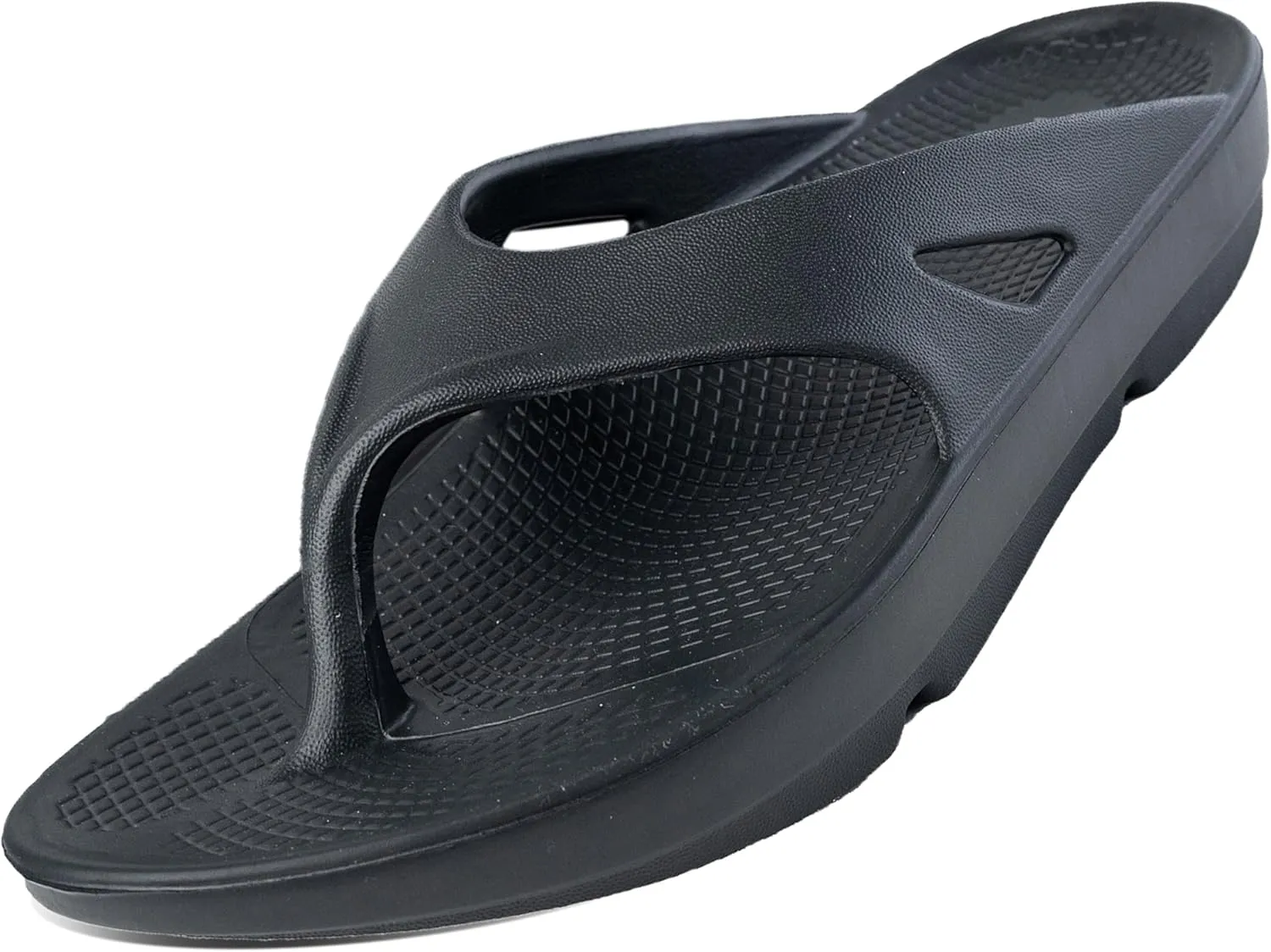 HUHV Recovery Comfort Sandals- Orthopedic Flip-Flop and Slide Sandals with Arch Support and Extra Cushion EVA Footbed for Men and Women