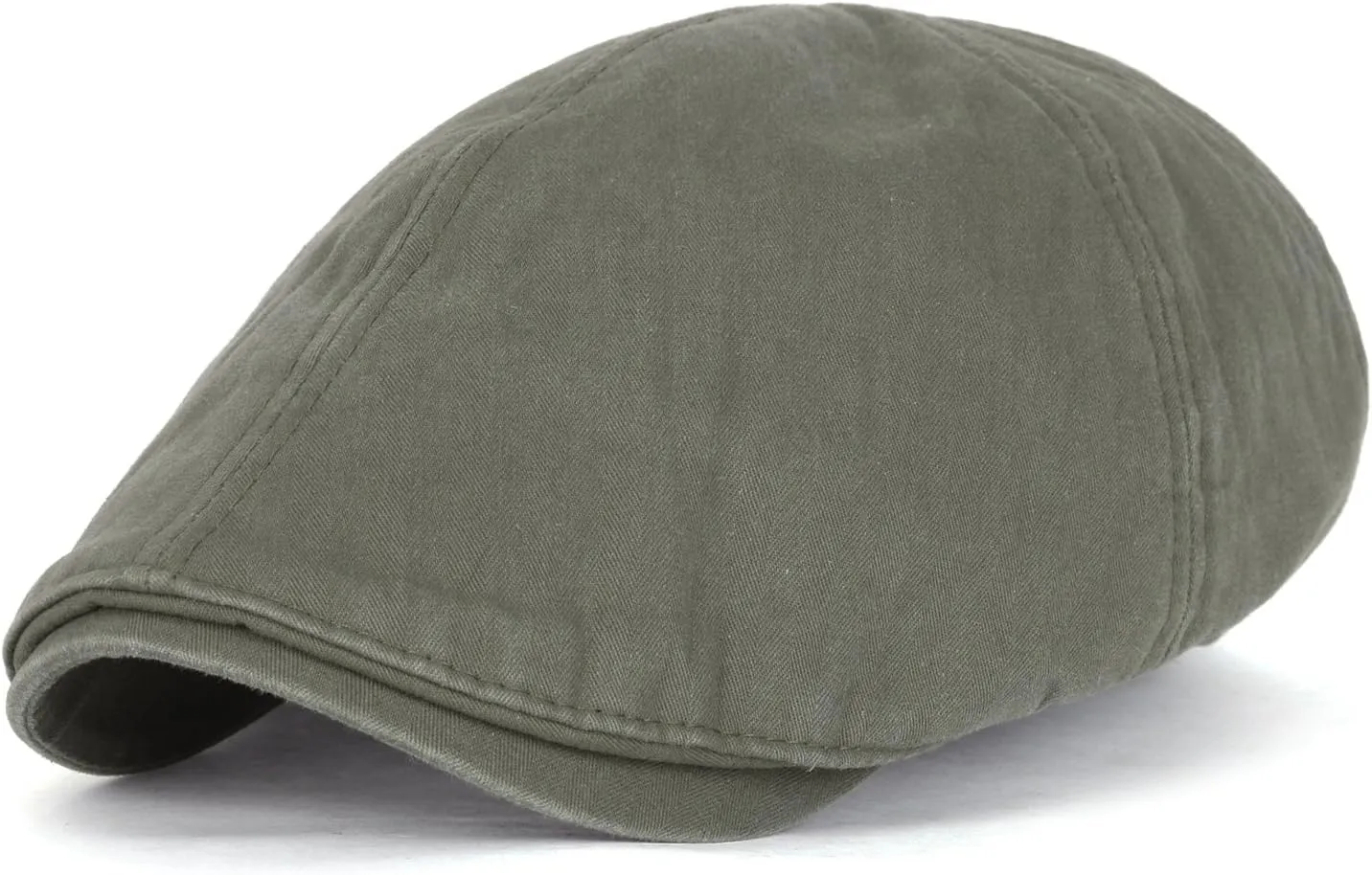 ililily Washed Cotton Flat Cap Cabbie Hat Gatsby Ivy Irish Hunting Newsboy Stretch Big Hat