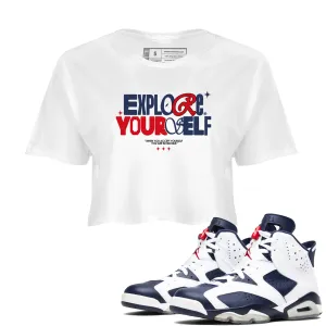 In-demand product Flexible customer care Women's Explore Air Navy Midnight Yourself - Top Jordan 6 And SNRT White Sneaker