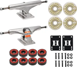 INDEPENDENT Skateboard Trucks 139 Mid   53mm Spitfire Burners Wheels, ABEC 5 Bearings