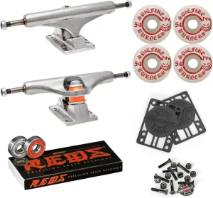 Independent Skateboard Trucks 139 Mid   54mm Spitfire Burners Wheels, Bones Bearings