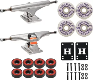 Independent Skateboard Trucks 139 Mid   56mm Spitfire Burners Wheels, ABEC 5 Bearings