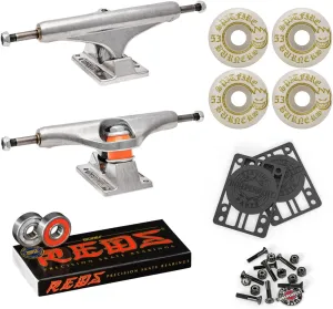 Independent Skateboard Trucks 144 Mid   53mm Spitfire Burners Wheels, Bones Bearings