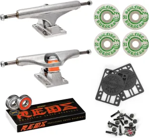 Independent Skateboard Trucks 159 Mid   51mm Spitfire Burners Wheels, Bones Bearings