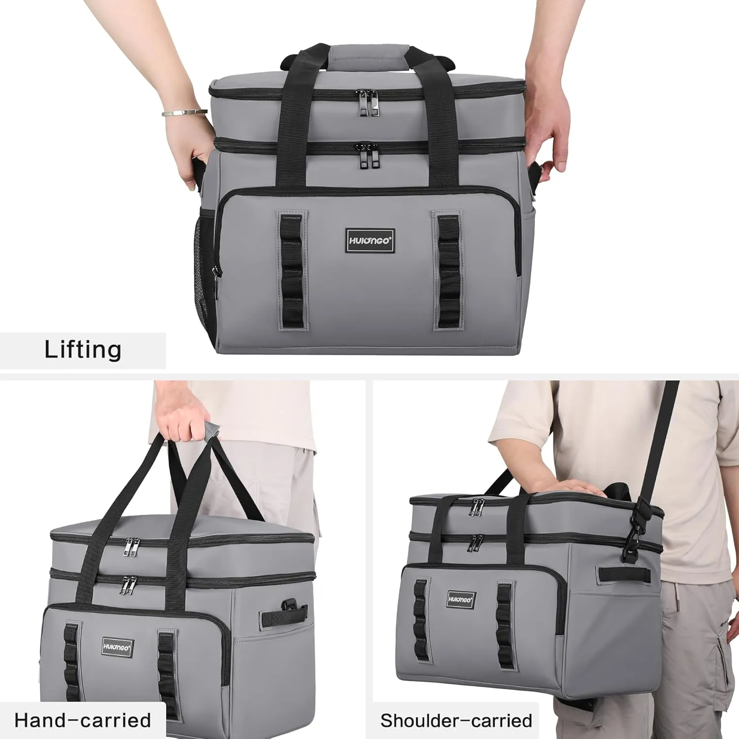 Insulated Soft Cooler Bag, Large Ice Coolers Soft Sided Ice Chest for Beach, Collapsible and Portable