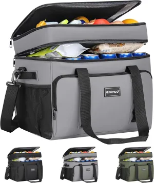 Insulated Soft Cooler Bag, Large Ice Coolers Soft Sided Ice Chest for Beach, Collapsible and Portable