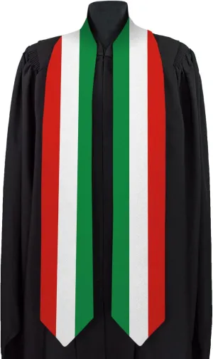 Italy Graduation Sash National Flag Graduation Sash/Stole International Study Abroad Adult Unisex Country Flag Graduation Sash (Italy)