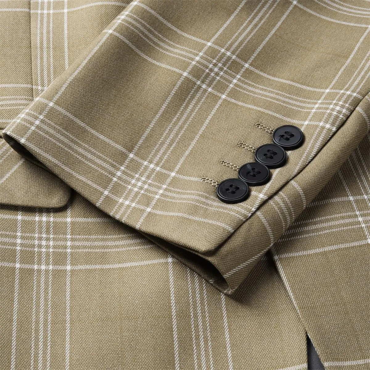 Iynnijoy Men's Plaid Blazer Casual Sports Coat Slim Fit Plaid Suit Jackets for Party Wedding