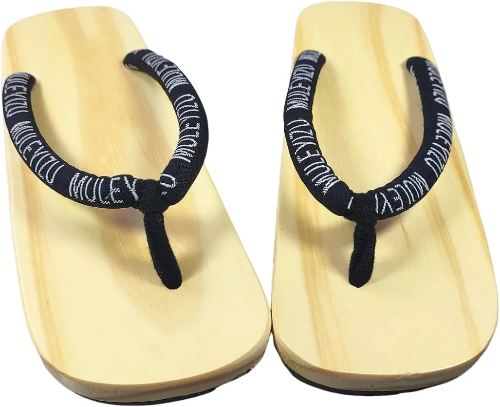 Japanese Couple Summer Wooden Indoor Outdoor Clog Shoes Unisex Cosplay Wood Versatile Non-Slip