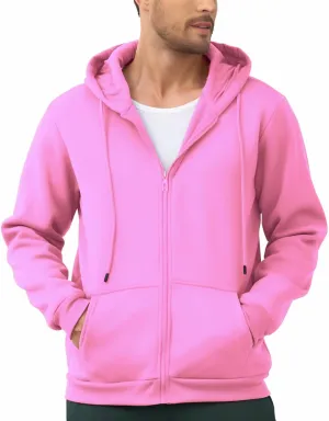 JIHUILAI Men's Fleece Hoodies with Zipper Lightweight Long Sleeve Active Mens Jackets Sports Full Zip Sweatshirts, S-3XL