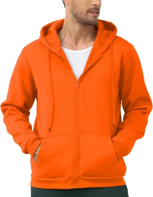 JIHUILAI Men's Fleece Hoodies with Zipper Lightweight Long Sleeve Active Mens Jackets Sports Full Zip Sweatshirts, S-3XL