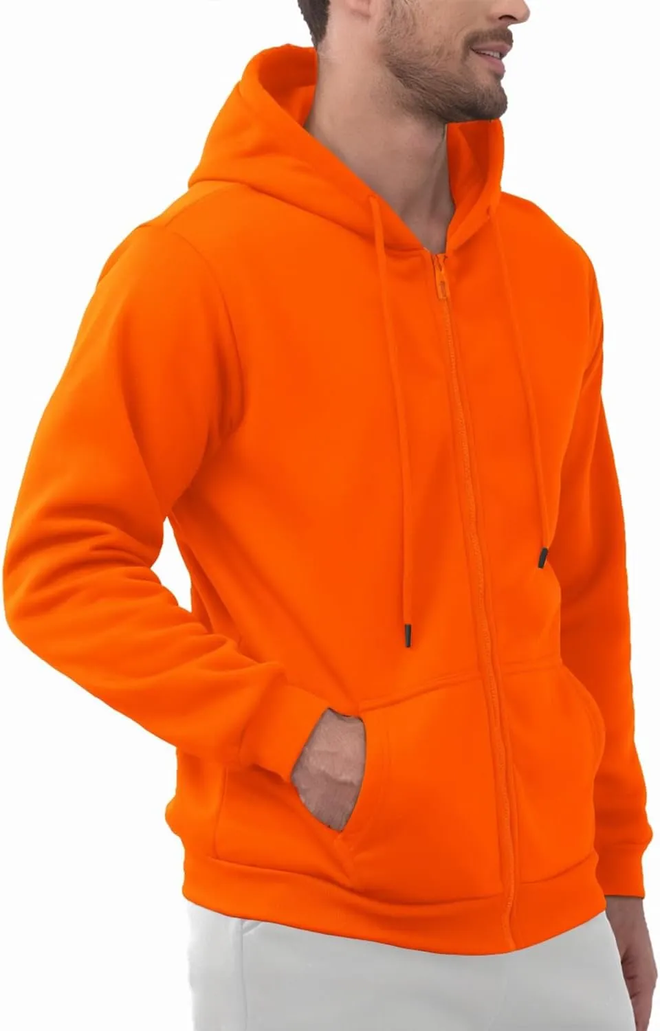 JIHUILAI Men's Fleece Hoodies with Zipper Lightweight Long Sleeve Active Mens Jackets Sports Full Zip Sweatshirts, S-3XL