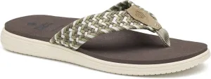 Johnston & Murphy Men’s Upton Woven Thong Sandals, Leather Flip Flops for Men, Casual Summer Shoes