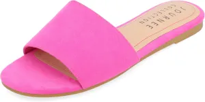 Journee Womens Kolinna Tru Comfort Foam Slip On Flat Sandals