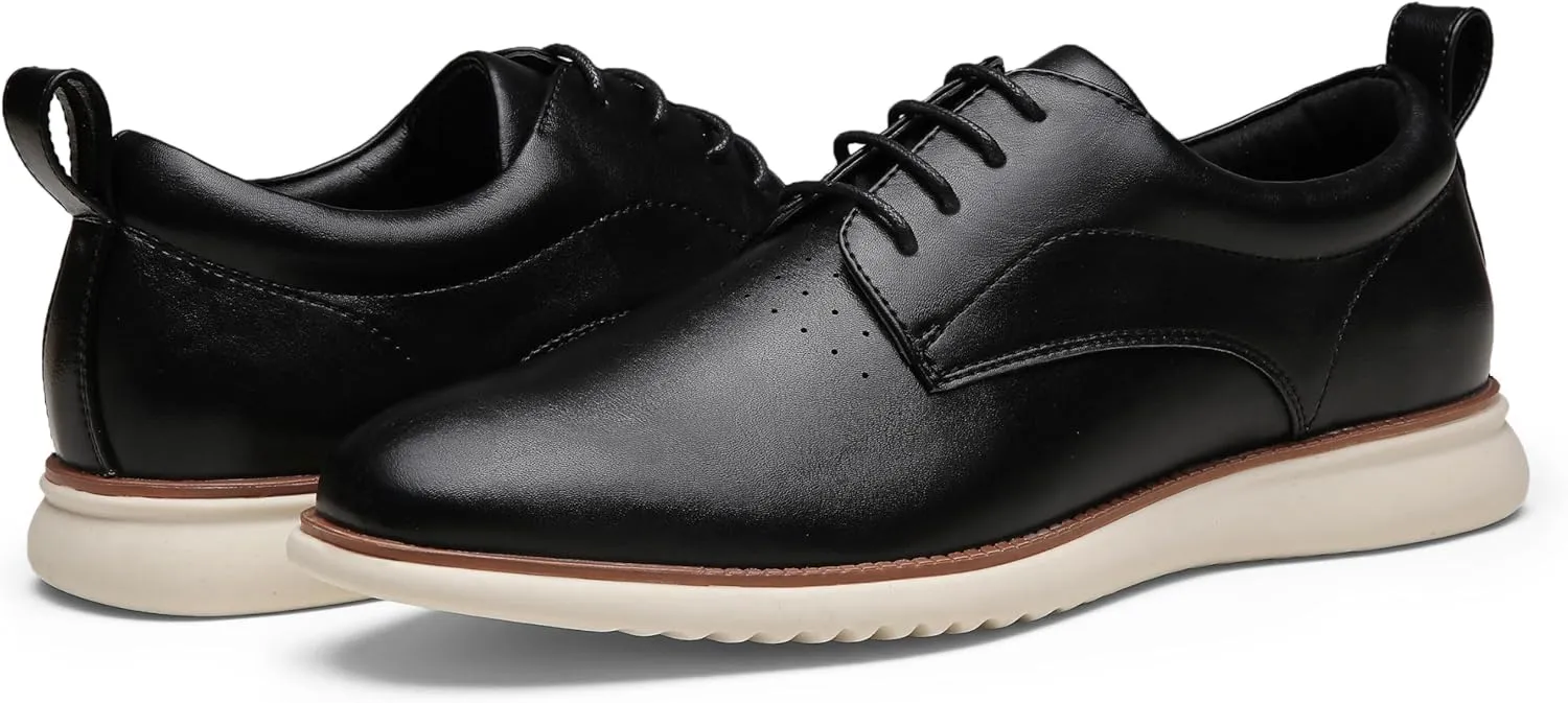 Jousen Mens Dress Shoes Oxfords Casual Retro Classic Comfortable Formal Derby Business Dress Shoes for Men