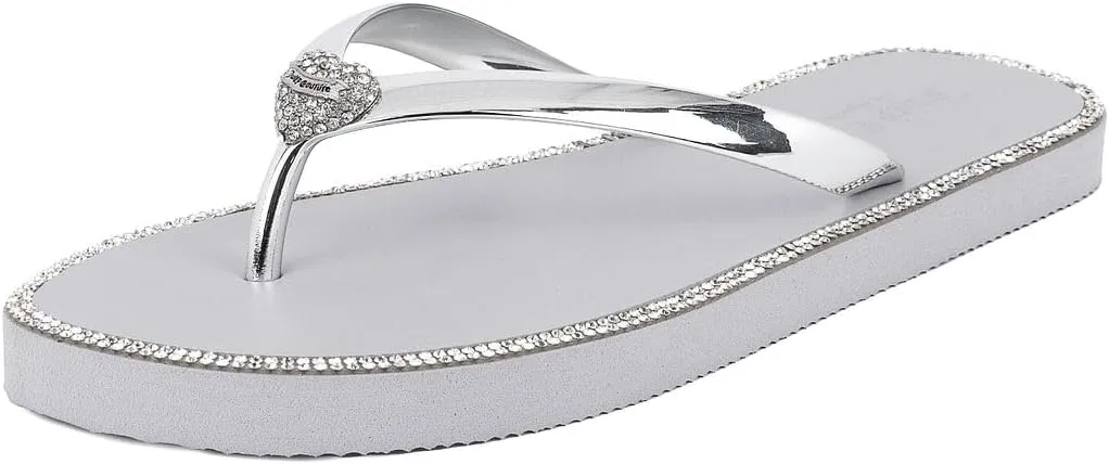 Juicy Couture Women's Flip Flops – Lightweight Beach Sandals, Casual Shower & Pool Slides