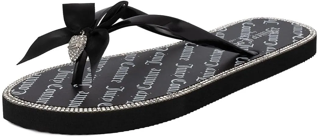 Juicy Couture Women's Flip Flops – Lightweight Beach Sandals, Casual Shower & Pool Slides