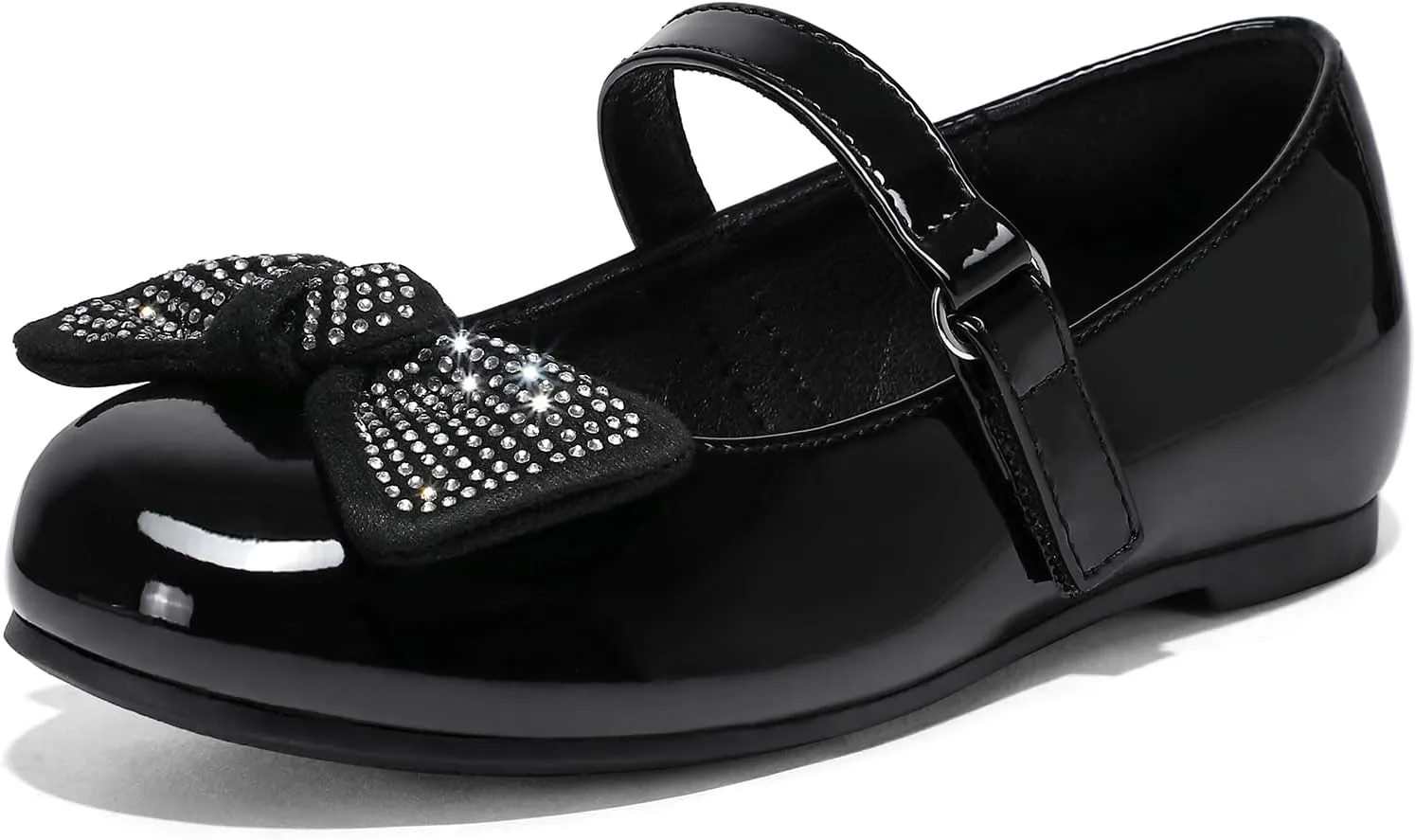 K KomForme Girl's Ballet Flats Non-Slip Soft Mary Jane Walking Party Dress Shoes for Toddler/Little Kid/Big Kid