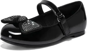 K KomForme Girl's Ballet Flats Non-Slip Soft Mary Jane Walking Party Dress Shoes for Toddler/Little Kid/Big Kid