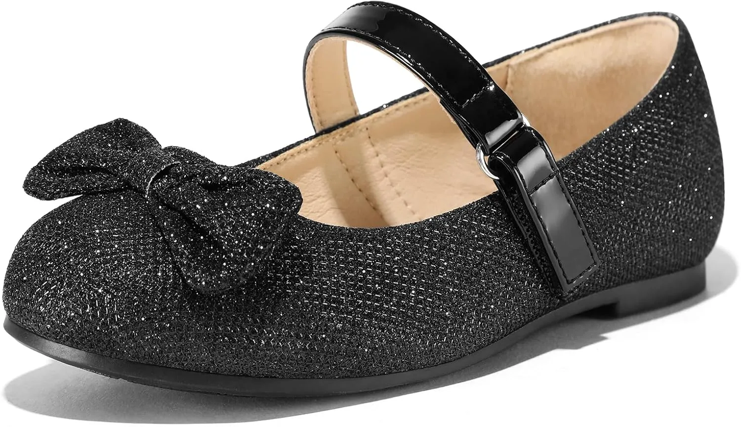 K KomForme Girl's Ballet Flats Non-Slip Soft Mary Jane Walking Party Dress Shoes for Toddler/Little Kid/Big Kid