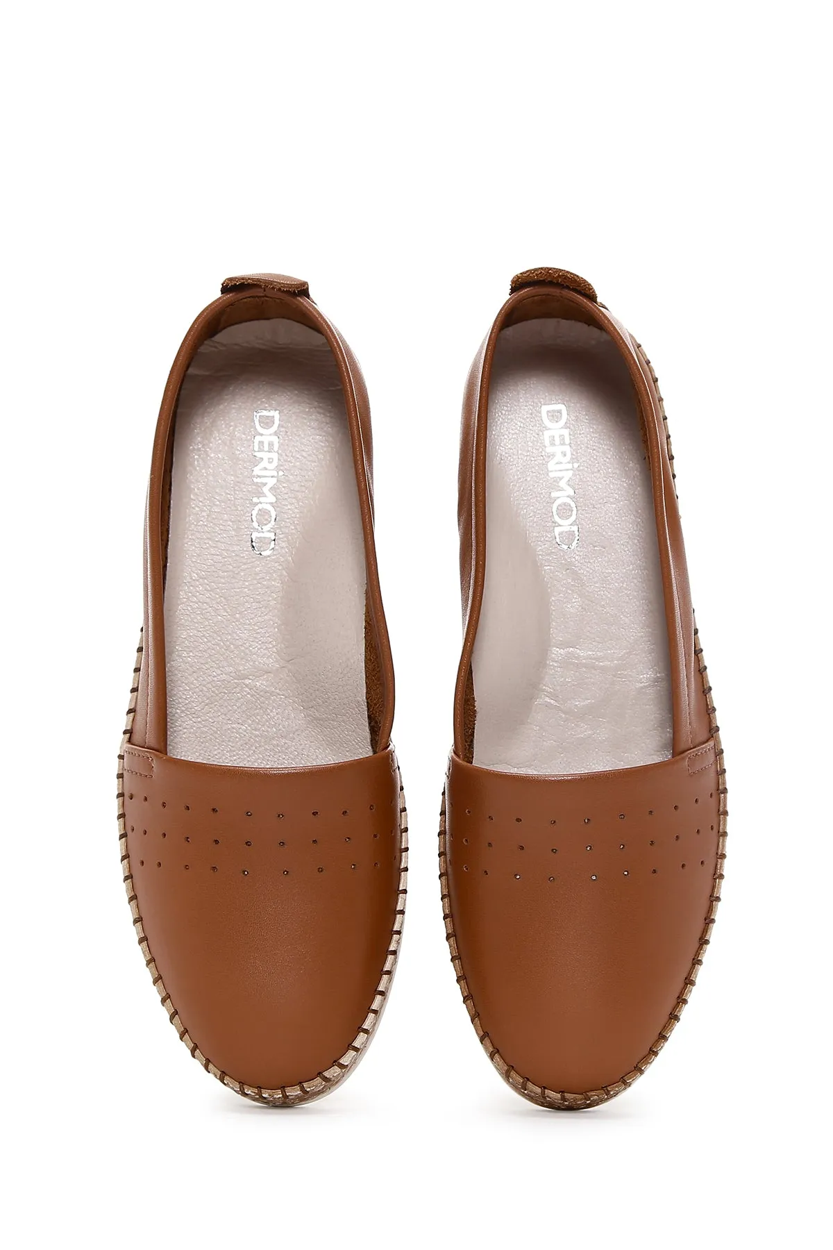 Kadın Taba Deri Comfort Loafer