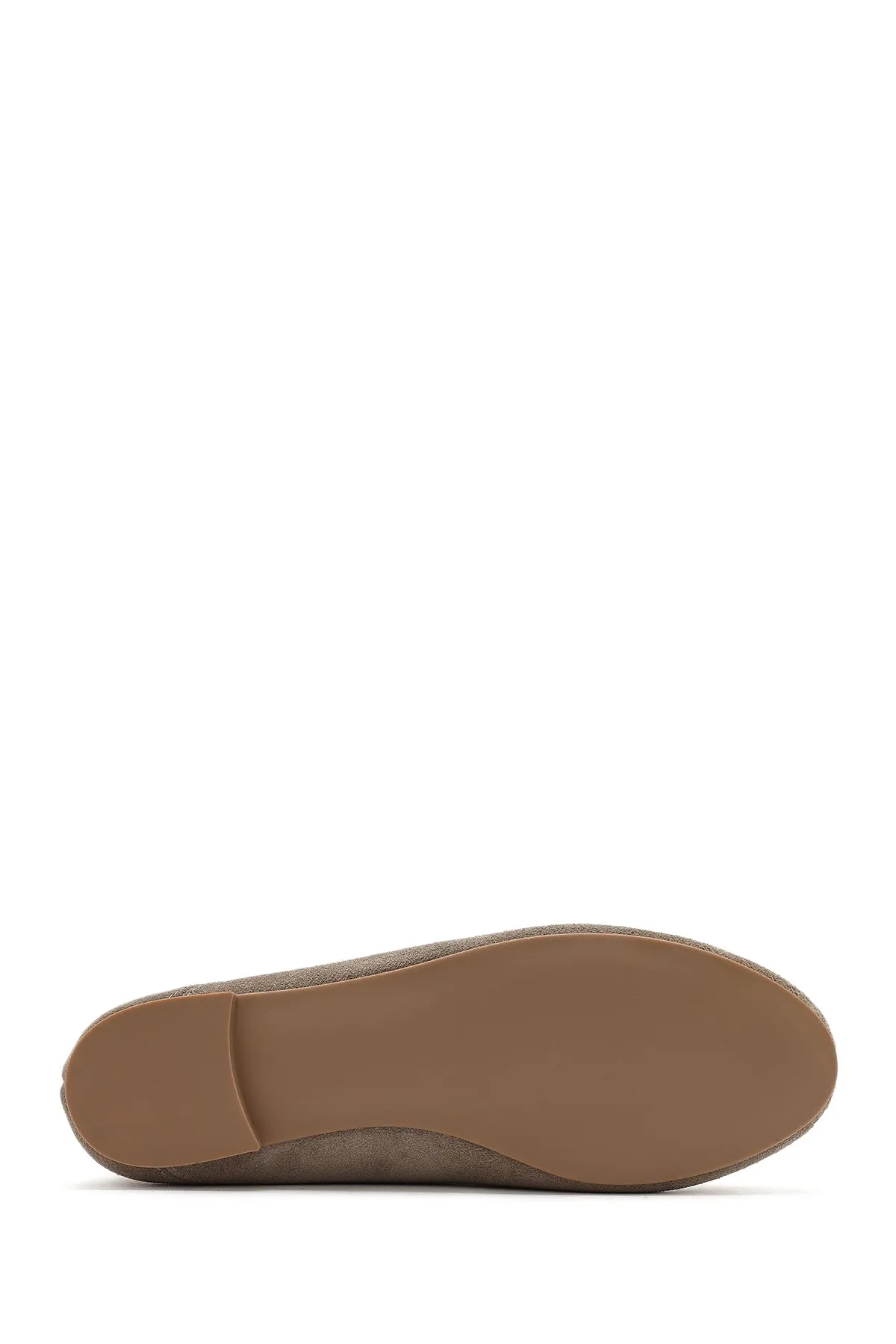 Kadın Vizon Tokalı Süet Deri Maskülen Loafer