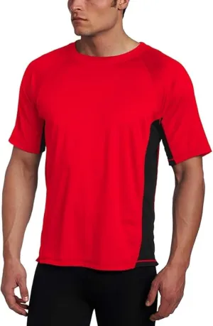 Kanu Surf Men's Short Sleeve UPF 50 Swim Shirt Rash Guard Sun Shirt (Regular & Extended Sizes)