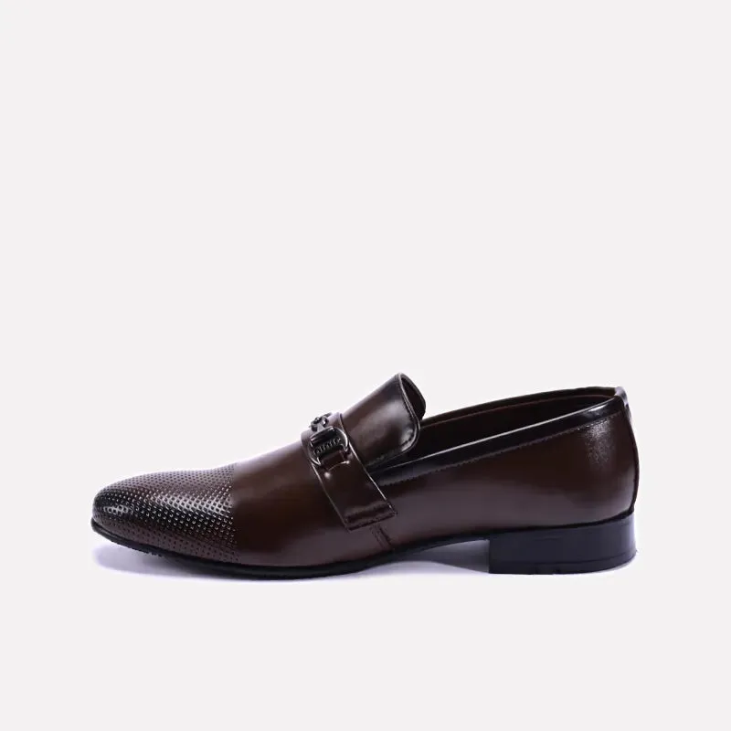 Kingswell Slip On Brown Dress Shoes 0111156