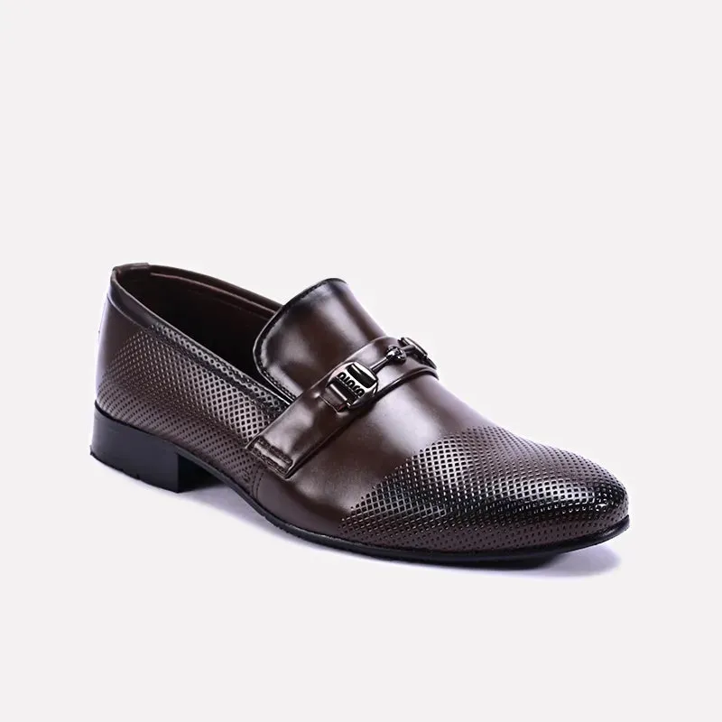 Kingswell Slip On Brown Dress Shoes 0111156