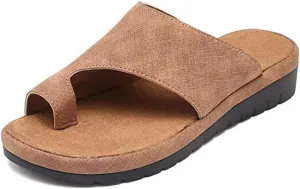KINOW Women Bunion Sandals Platform Wedge Slippers Orthopedic Flip Flops Summer Shoes