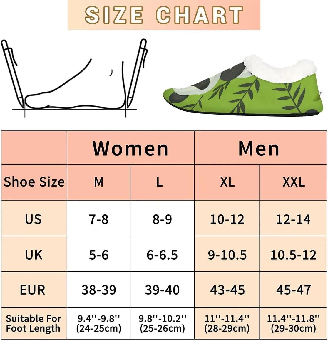 KOBLEN Panda Climb Tree Slippers for Women House Shoes with Fleece Lining Wide Comfy Full Slippers Lightweight Cozy Loafer with Rubber Sole Unisex Slippers Adults for Indoor Outdoor