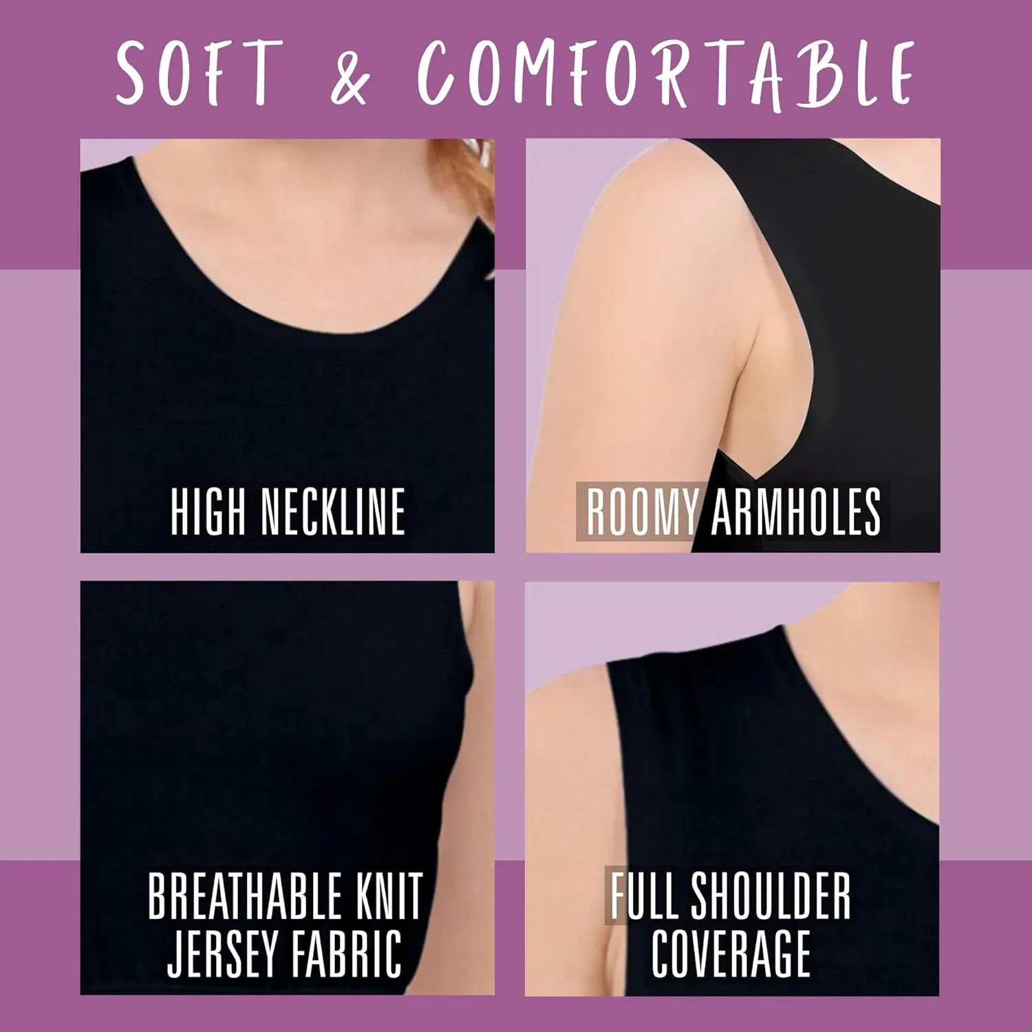 Kosher Casual Modest High Neck Crop Tank, Women’s Sleeveless Full Shoulder Top